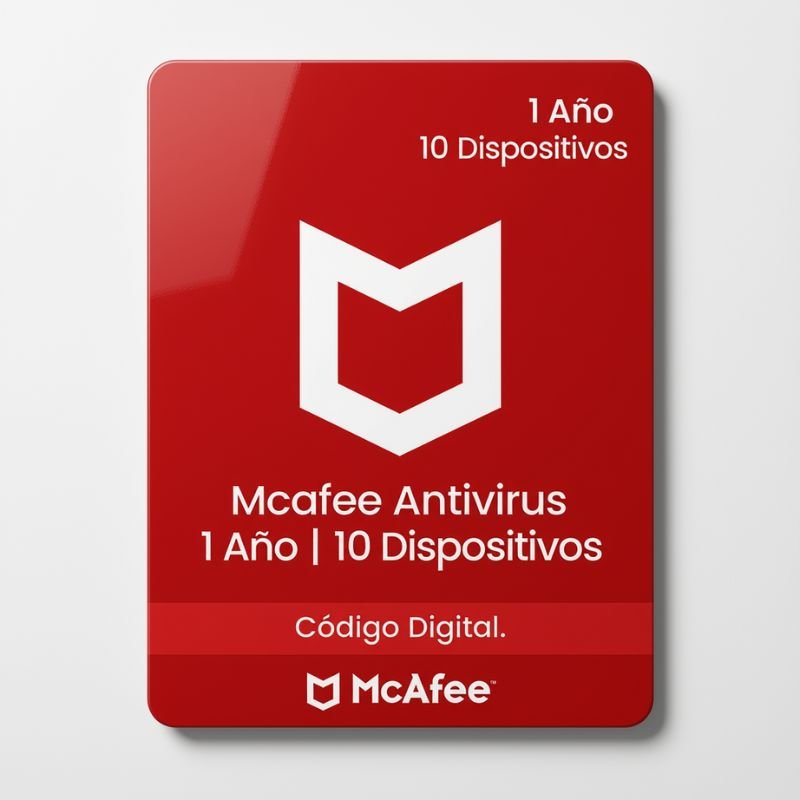 McAfee Antivirus 10 Dispositivos - 1 Año