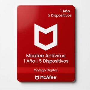 McAfee Antivirus 5 Dispositivos - 1 Año